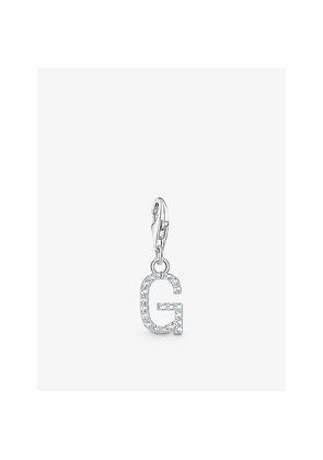 Womens Thomas Sabo G Letter Sterling-Silver and Cubic Zirconia Pendant Charm
