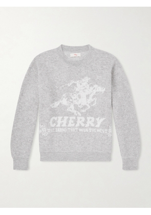 Cherry Los Angeles - Won The West Jacquard-Knit Alpaca-Blend Sweater - Men - Gray - XS