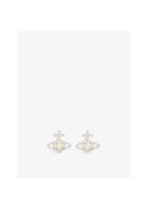 Womens Vivienne Westwood Jewellery Olympia Silver-Tone Brass and Cubic Zirconia Stud Earrings