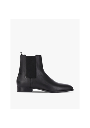 Mens The Kooples Almond-Toe Leather Chelsea Boots