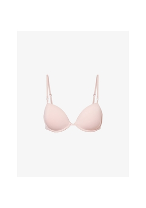 Womens Calvin Klein Sculpt Plunge Stretch-Woven Bra