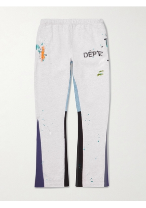 Gallery Dept. - Logo-Print Paint-Splattered Cotton-Jersey Sweatpants - Men - Gray - XS