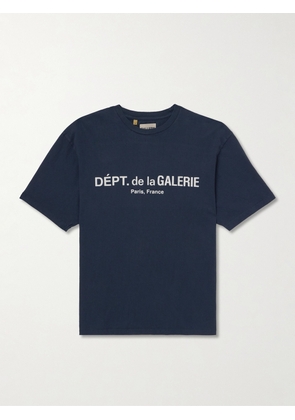 Gallery Dept. - French Lux Logo-Flocked Cotton-Jersey T-Shirt - Men - Blue - XS