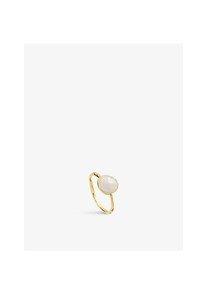 Womens Monica Vinader Siren 18ct Yellow-Gold Vermeil Plated Sterling-Silver and Moonstone Ring