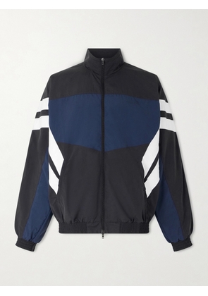 VETEMENTS - Logo-Embroidered Colour-Block Shell Track Jacket - Men - Black - XS