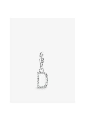 Womens Thomas Sabo Letter D Sterling-Silver and Cubic Zirconia Pendant Charm