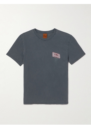 Nudie Jeans - Roy Salty Tracks Printed Organic Cotton-Jersey T-Shirt - Men - Gray - XS