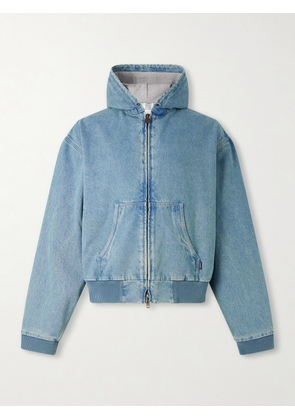 VETEMENTS - Hooded Denim Jacket - Men - Blue - XS