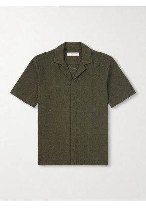 Orlebar Brown - Maitan Camp-Collar Broderie Anglaise Cotton Shirt - Men - Green - S