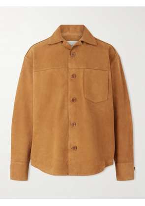 AMI PARIS - Suede Overshirt - Men - Brown - S