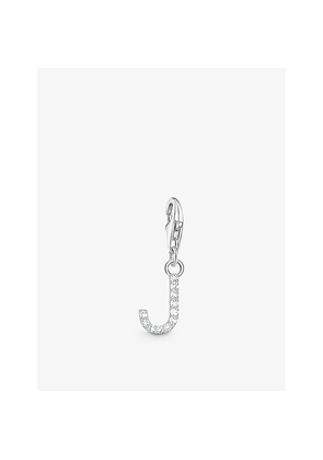Womens Thomas Sabo Letter J Sterling-Silver and Cubic Zirconia Pendant Charm