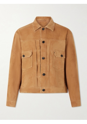 Kaptain Sunshine - T-2 Pleated Suede Jacket - Men - Brown - 2