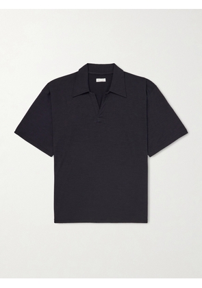 Kaptain Sunshine - Skipper Oversized Merino Wool Polo Shirt - Men - Blue - 2