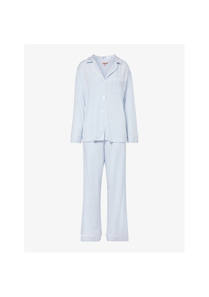 Womens Eberjey Gisele Piped-Trim Stretch-Jersey Pyjamas