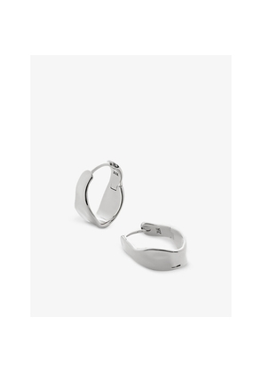Womens Monica Vinader Wave Medium Sterling-Silver Hoop Earrings