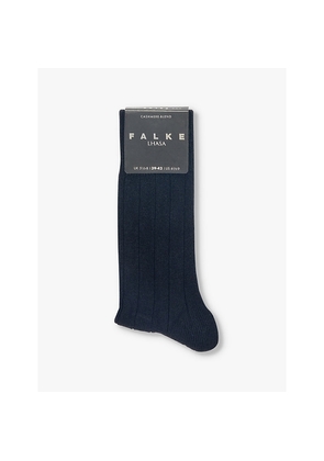 Mens Falke Lhasa Ribbed Woven-Blend Socks