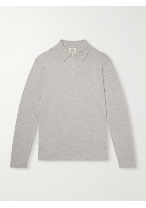 Hartford - Cotton and Cashmere-Blend Polo Shirt - Men - Gray - S