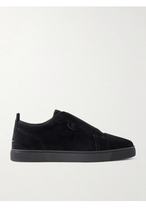 Christian Louboutin - St Louis Suede Slip-On Sneakers - Men - Black - EU 40