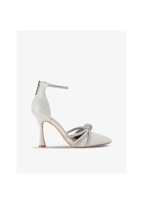 Womens KG Kurt Geiger Ava Crystal-Embellished Heeled Woven Courts