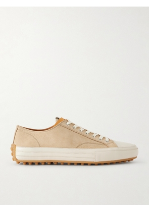 Tod's - Cassetta Leather-Trimmed Nubuck Sneakers - Men - Neutrals - UK 7