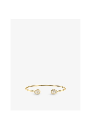 Boucheron Serpent Bohème 18ct Yellow-Gold and 0.27ct Brilliant-Cut Diamond Bangle Bracelet