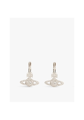Womens Vivienne Westwood Jewellery Grace Bas Relief Crystal-Embellished Brass Drop Earrings