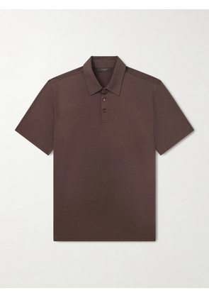 Slowear - Cotton and Silk-Blend Jersey Polo Shirt - Men - Brown - IT 46