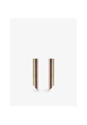 Boucheron Quatre Classique 18ct White, Yellow and Pink-Gold, PVD and 1.06ct Brilliant-Cut Diamond Drop Earrings