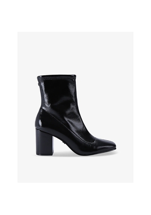 Womens Carvela Strut Heeled Patent-Faux Leather Ankle Boots
