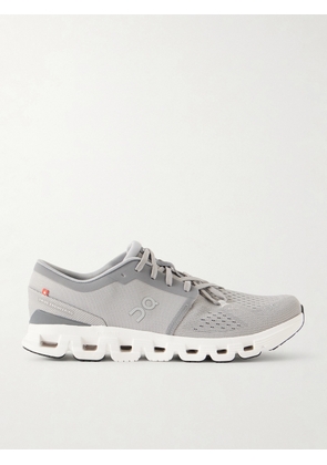 ON - Cloud X 4 Rubber-Trimmed Mesh Running Sneakers - Men - Gray - US Men's 7