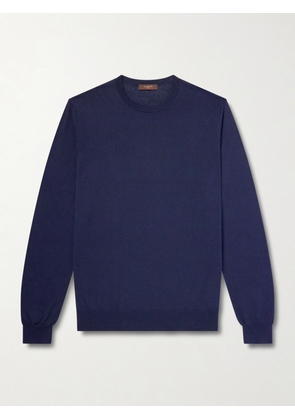 Slowear - Cotton and Silk-Blend Sweater - Men - Blue - IT 46