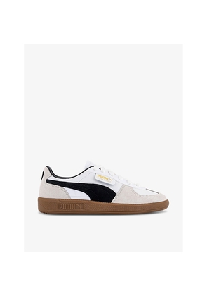 Womens Puma Palermo Logo-Tab Suede Low-Top Trainers