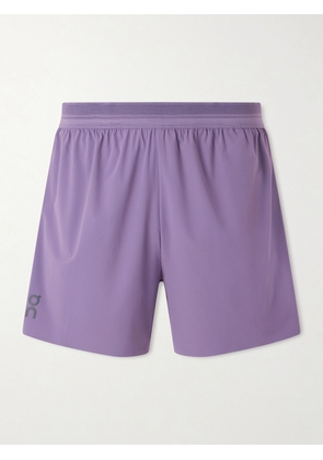 ON - 5" Performance Straight-Leg Stretch Recycled-Shell Running Shorts - Men - Purple - S