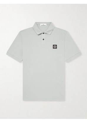 Stone Island - Logo-Appliquéd Cotton-Blend Piqué Polo Shirt - Men - Green - S