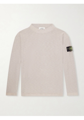 Stone Island - Logo-Appliquéd Cotton-Blend Sweater - Men - Neutrals - S