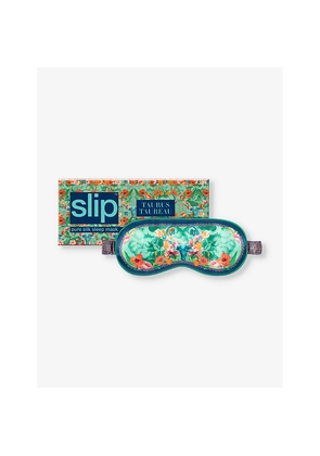 Womens Slip Taurus Graphic-Print Silk Eye Mask
