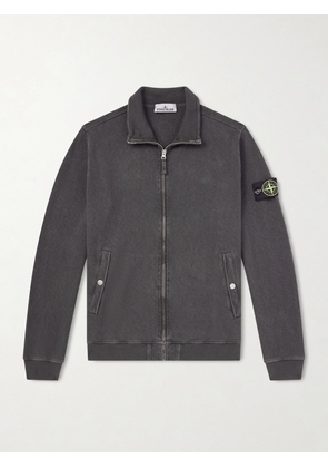 Stone Island - Logo-Appliquéd Malfilé Cotton-Jersey Zip-Up Sweatshirt - Men - Gray - S