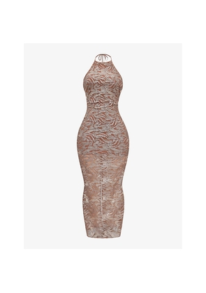 Womens House of CB Giada Sequin-Embroidered Woven Maxi Dress