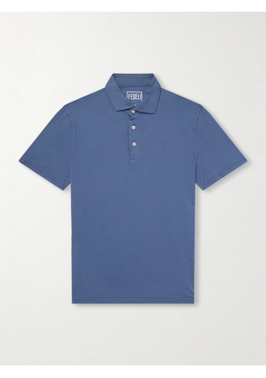 FEDELI - Cotton-Blend Jersey Polo Shirt - Men - Blue - IT 44
