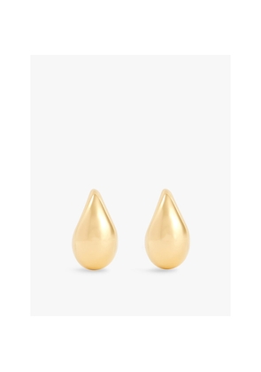 Womens Bottega Veneta Drop Medium Gold-Plated Earrings