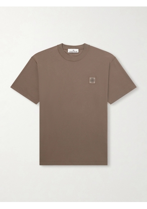 Stone Island - Logo-Appliquéd Cotton-Jersey T-Shirt - Men - Brown - S