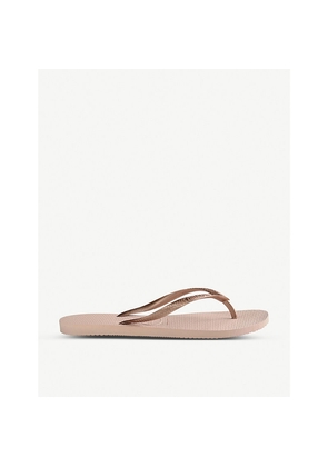 Womens Havaianas Logo-Embossed Rubber Flip-Flops