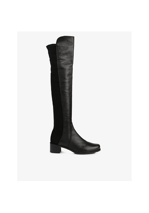 Womens Stuart Weitzman Reserve Stretch-Back Leather Boots