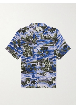RRL - Camp-Collar Floral-Print Woven Shirt - Men - Blue - S