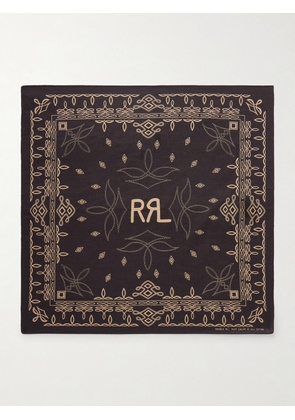 RRL - Printed Cotton Bandana - Men - Brown