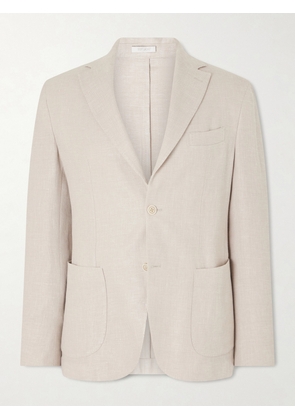 Eleventy - Stretch Linen, Wool and Silk-Blend Suit Jacket - Men - Neutrals - IT 46