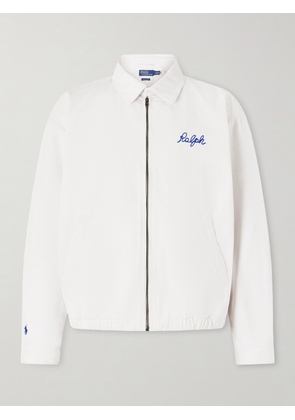 Polo Ralph Lauren - Logo-Embroidered Cotton-Twill Blouson Jacket - Men - White - S