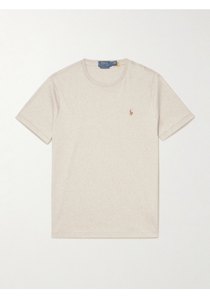 Polo Ralph Lauren - Logo-Embroidered Cotton-Jersey T-Shirt - Men - Neutrals - XS