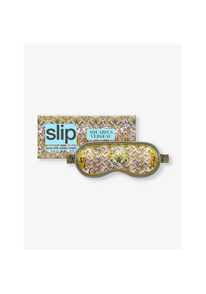 Womens Slip Aquarius Graphic-Print Silk Eye Mask