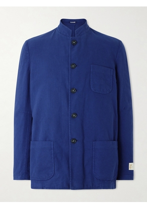 Massimo Alba - Bali Unstructured Nehru-Collar Cotton-Gauze Jacket - Men - Blue - IT 44